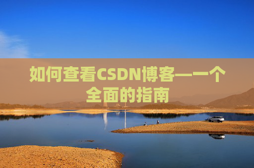 如何查看CSDN博客—一个全面的指南